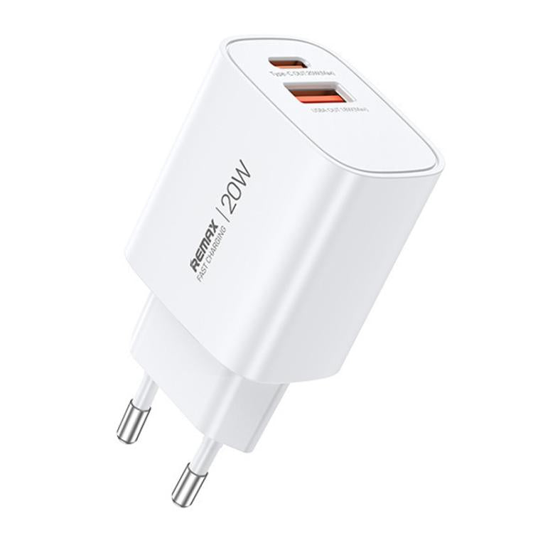 REMAX U187-AC 20W USB und Typ-C GaN Schnellladegerät, EU Stecker, UK Stecker