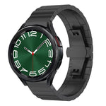 xDfind Ein-Perlen-Uhrenarmband aus massivem Edelstahl mit Bambus-Elementen, passend für Samsung Galaxy Watch8 / Watch8 Classic (22 mm), Samsung Galaxy Watch 7 / 6 / 5 / FE (20 mm) und Samsung Galaxy Fit3 SM-R390 (18 mm).
