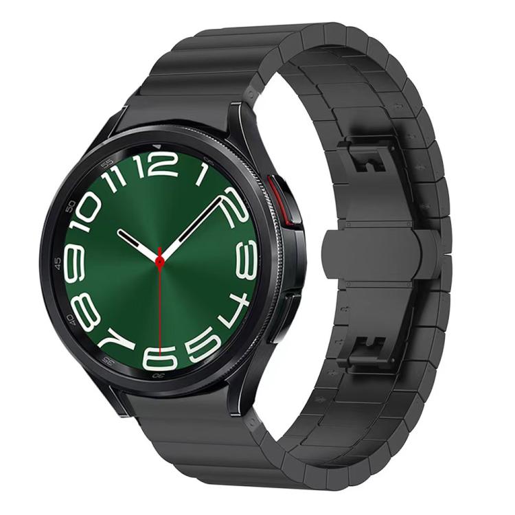 xDfind Ein-Perlen-Uhrenarmband aus massivem Edelstahl mit Bambus-Elementen, passend für Samsung Galaxy Watch8 / Watch8 Classic (22 mm), Samsung Galaxy Watch 7 / 6 / 5 / FE (20 mm) und Samsung Galaxy Fit3 SM-R390 (18 mm).