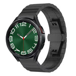 xDfind Ein-Perlen-Uhrenarmband aus massivem Edelstahl mit Bambus-Elementen, passend für Samsung Galaxy Watch8 / Watch8 Classic (22 mm), Samsung Galaxy Watch 7 / 6 / 5 / FE (20 mm) und Samsung Galaxy Fit3 SM-R390 (18 mm).