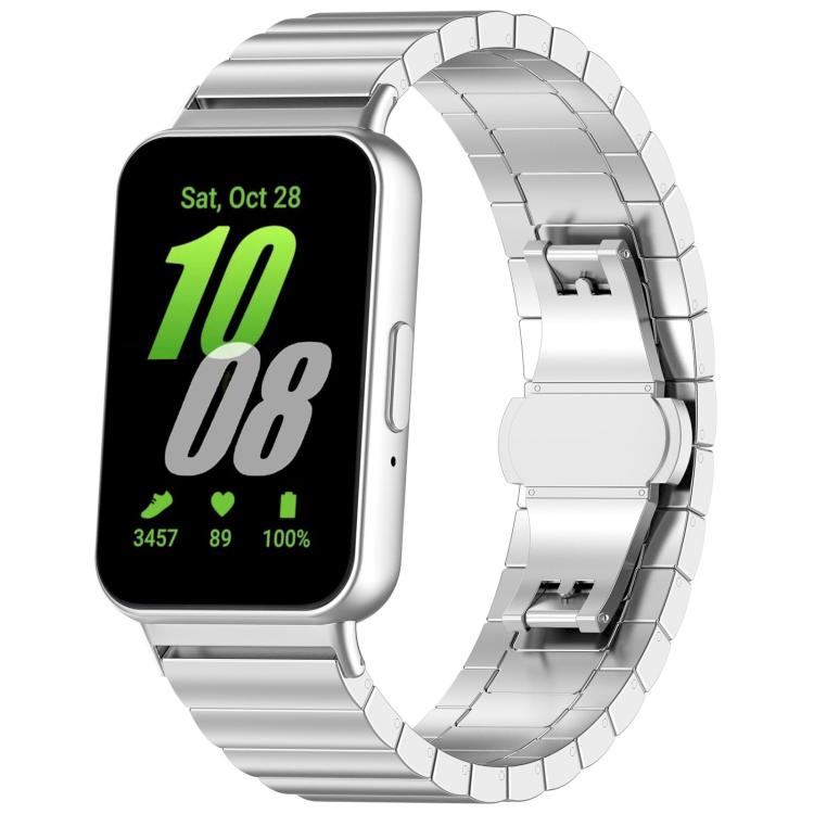 xDfind Ein-Perlen-Uhrenarmband aus massivem Edelstahl mit Bambus-Elementen, passend für Samsung Galaxy Watch8 / Watch8 Classic (22 mm), Samsung Galaxy Watch 7 / 6 / 5 / FE (20 mm) und Samsung Galaxy Fit3 SM-R390 (18 mm).
