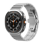 xDfind Ein-Perlen-Uhrenarmband aus massivem Edelstahl mit Bambus-Elementen, passend für Samsung Galaxy Watch8 / Watch8 Classic (22 mm), Samsung Galaxy Watch 7 / 6 / 5 / FE (20 mm) und Samsung Galaxy Fit3 SM-R390 (18 mm).