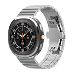 xDfind Ein-Perlen-Uhrenarmband aus massivem Edelstahl mit Bambus-Elementen, passend für Samsung Galaxy Watch8 / Watch8 Classic (22 mm), Samsung Galaxy Watch 7 / 6 / 5 / FE (20 mm) und Samsung Galaxy Fit3 SM-R390 (18 mm).