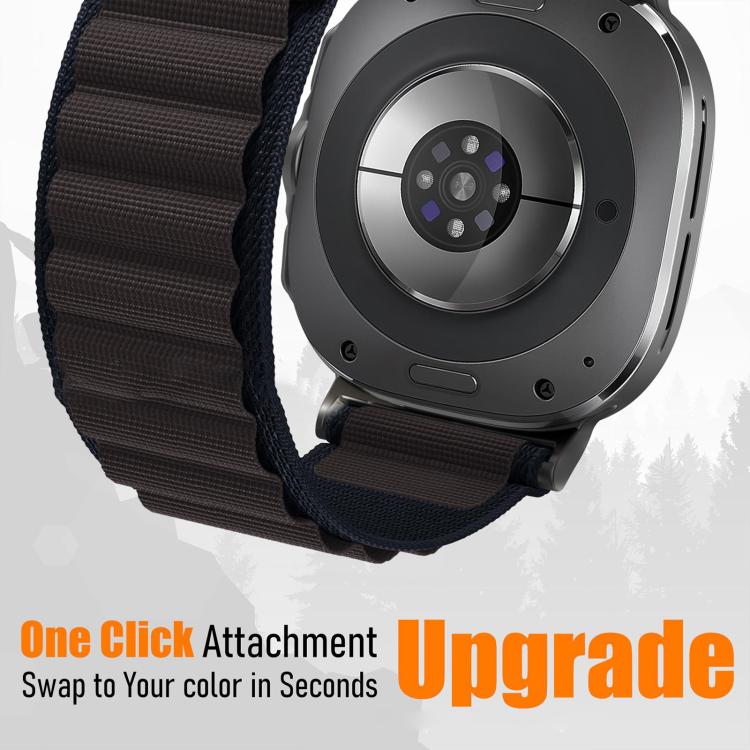 xDfind Schwarzes Nylon-Uhrenarmband mit Schnalle, passend für Samsung Galaxy Watch Ultra 47 mm / Ultra 2025 und Samsung Galaxy Watch8 / 8 Classic