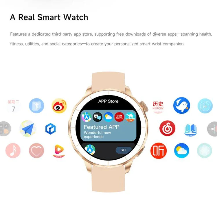 HD X2 Mini Smartwatch mit 1,32 Zoll AMOLED-Bildschirm, IP68 wasserdicht, unterstützt Bluetooth-Anrufe