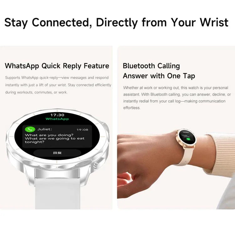 HD X2 Mini Smartwatch mit 1,32 Zoll AMOLED-Bildschirm, IP68 wasserdicht, unterstützt Bluetooth-Anrufe