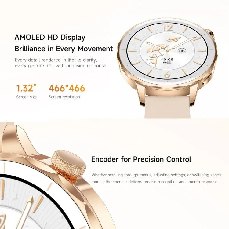 HD X2 Mini Smartwatch mit 1,32 Zoll AMOLED-Bildschirm, IP68 wasserdicht, unterstützt Bluetooth-Anrufe