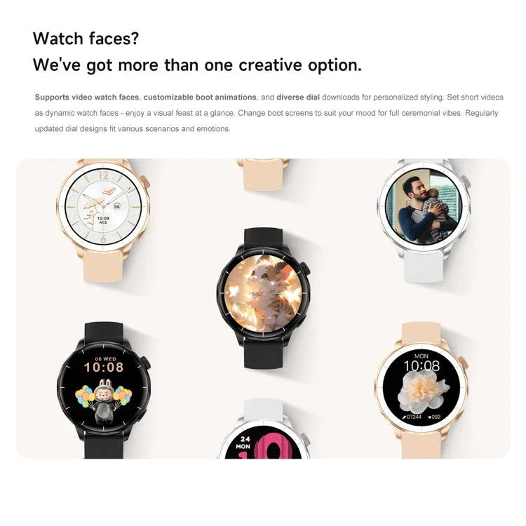 HD X2 Mini Smartwatch mit 1,32 Zoll AMOLED-Bildschirm, IP68 wasserdicht, unterstützt Bluetooth-Anrufe