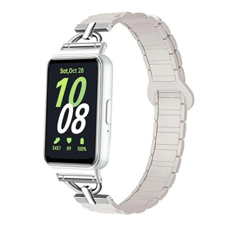 D-shaped Tri-beads Magnetic Silicone Watch Band, For Samsung Galaxy Fit3