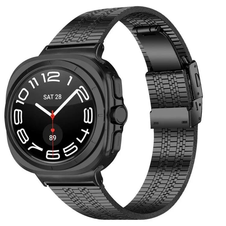 Edelstahl-Uhrenarmband mit Schildkrötenverschluss und fünf Perlen, für Samsung Galaxy Watch Ultra 47 mm / Ultra 2025