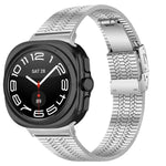 Edelstahl-Uhrenarmband mit Schildkrötenverschluss und fünf Perlen, für Samsung Galaxy Watch Ultra 47 mm / Ultra 2025