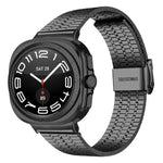 Edelstahl-Uhrenarmband mit sieben Perlen und Dornschließe, für Samsung Galaxy Watch Ultra 47 mm / Ultra 2025