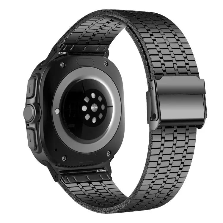 Edelstahl-Uhrenarmband mit sieben Perlen und Dornschließe, für Samsung Galaxy Watch Ultra 47 mm / Ultra 2025