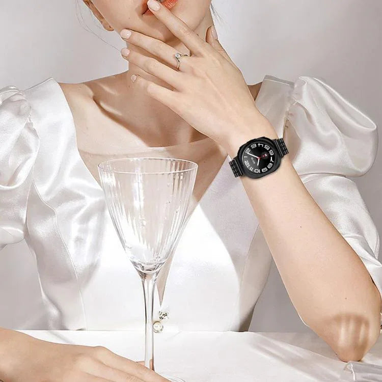 Edelstahl-Uhrenarmband mit sieben Perlen und Dornschließe, für Samsung Galaxy Watch Ultra 47 mm / Ultra 2025
