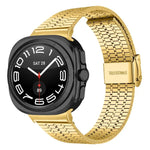 Edelstahl-Uhrenarmband mit sieben Perlen und Dornschließe, für Samsung Galaxy Watch Ultra 47 mm / Ultra 2025
