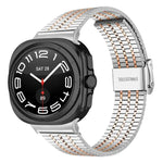 Edelstahl-Uhrenarmband mit sieben Perlen und Dornschließe, für Samsung Galaxy Watch Ultra 47 mm / Ultra 2025