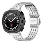 Edelstahl-Uhrenarmband mit sieben Perlen und Dornschließe, für Samsung Galaxy Watch Ultra 47 mm / Ultra 2025