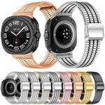 Edelstahl-Uhrenarmband mit sieben Perlen und Dornschließe, für Samsung Galaxy Watch Ultra 47 mm / Ultra 2025