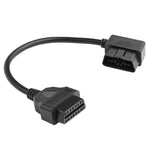 16 Pin Male to OBD2 Female Elbow Connection Cable OBD2 Extension Adapter, 16 Pin Male to OBD2 Female