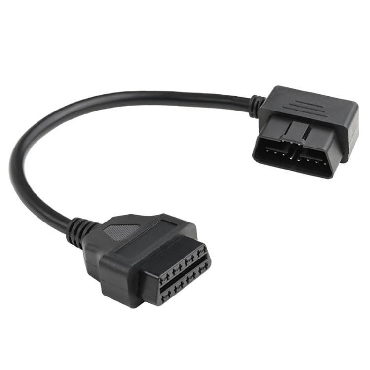 16 Pin Male to OBD2 Female Elbow Connection Cable OBD2 Extension Adapter, 16 Pin Male to OBD2 Female