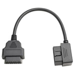 16 Pin Male to OBD2 Female Elbow Connection Cable OBD2 Extension Adapter, 16 Pin Male to OBD2 Female