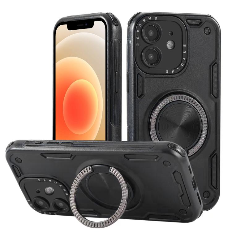 Dreikern-Mecha 360-Grad-Drehbarer Magnetischer Halter Handyhülle, für iPhone 12, für iPhone 12 Pro, für iPhone 11