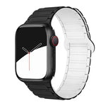 xDfind Magnetisches Silikon-Uhrenarmband mit drei Perlen, für Apple Watch 42 / 44 / 45 / 46 / 49 mm, für Apple Watch 38 / 40 / 41 / S10 42 mm