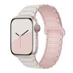 xDfind Magnetisches Silikon-Uhrenarmband mit drei Perlen, für Apple Watch 42 / 44 / 45 / 46 / 49 mm, für Apple Watch 38 / 40 / 41 / S10 42 mm