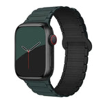 xDfind Magnetisches Silikon-Uhrenarmband mit drei Perlen, für Apple Watch 42 / 44 / 45 / 46 / 49 mm, für Apple Watch 38 / 40 / 41 / S10 42 mm