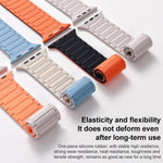 xDfind Magnetisches Silikon-Uhrenarmband mit drei Perlen, für Apple Watch 42 / 44 / 45 / 46 / 49 mm, für Apple Watch 38 / 40 / 41 / S10 42 mm