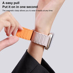 xDfind Magnetisches Silikon-Uhrenarmband mit drei Perlen, für Apple Watch 42 / 44 / 45 / 46 / 49 mm, für Apple Watch 38 / 40 / 41 / S10 42 mm