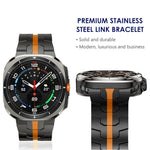 Schmetterlingsschnalle Titanlegierung Uhrenarmband, für Samsung Galaxy Watch8 / Watch8 Classic