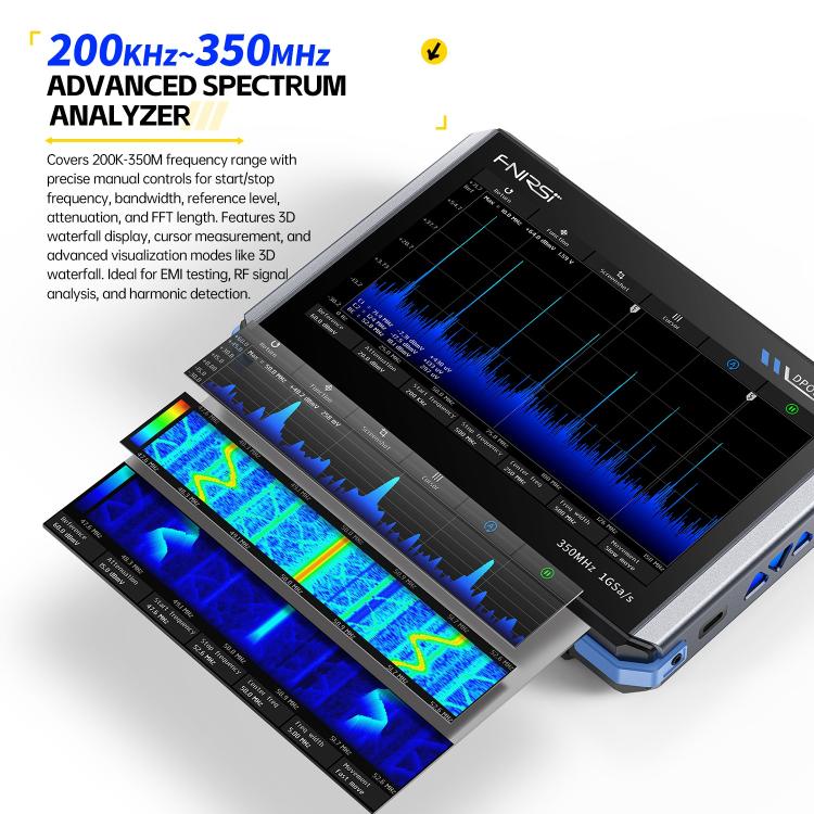 FNIRSI DPOS350P 4 in 1 7 Zoll IPS HD Touchscreen 350M Tablet-Oszilloskop, DPOS350P(US-Stecker), DPOS350P(EU-Stecker)