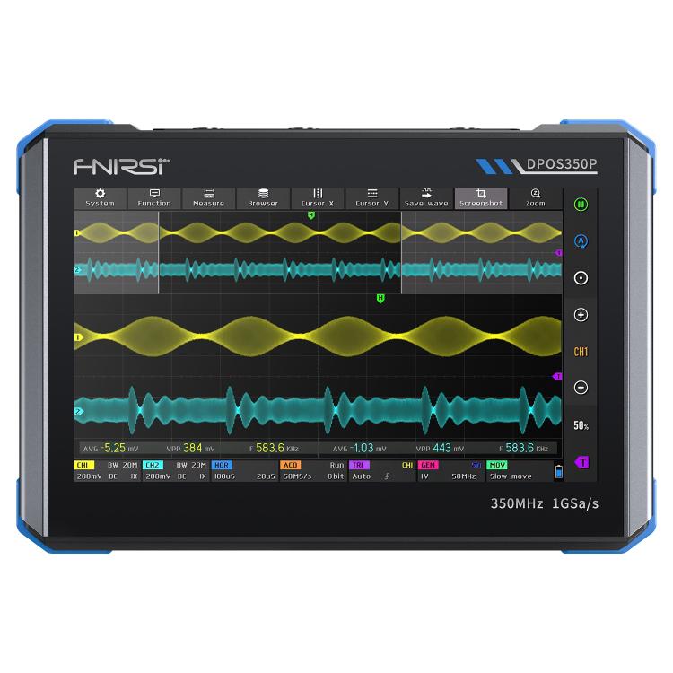 FNIRSI DPOS350P 4 in 1 7 Zoll IPS HD Touchscreen 350M Tablet-Oszilloskop, DPOS350P(US-Stecker), DPOS350P(EU-Stecker)