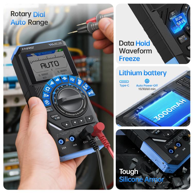 FNIRSI DST210 3 in 1 Digitalmultimeter Oszilloskop, DST210