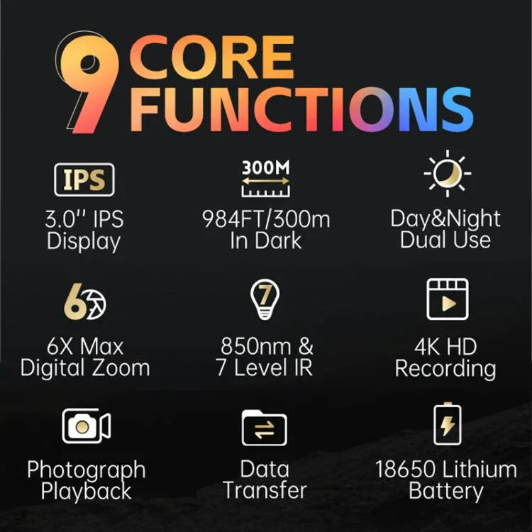 FNIRSI NVS-40 Kleines tragbares Outdoor 4K Full Color HD Infrarot-Fernglas-Nachtsichtgerät, NVS-40
