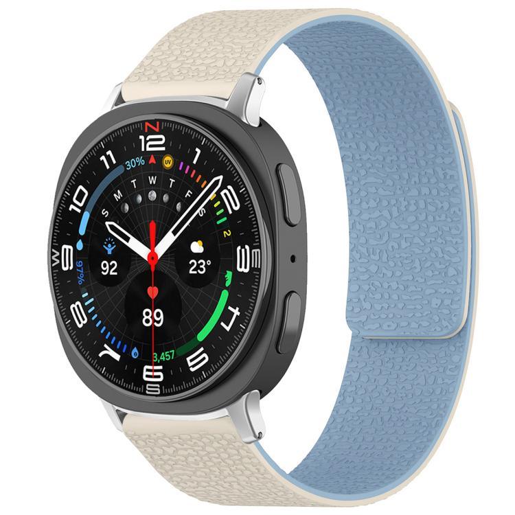 xDfind Magnetisches Silikon-Uhrenarmband mit Litschi-Textur, für Samsung Galaxy Watch Ultra/Ultra 2025, Samsung Galaxy Watch8/8 Classic, Samsung Galaxy Watch 7/6/5/FE, Samsung Galaxy Fit3 SM-R390