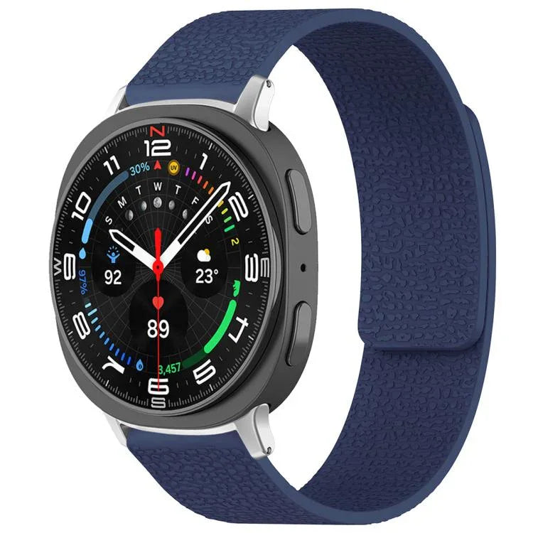 xDfind Litchi Texture Magnetic Silicone Watch Band, For Samsung Galaxy Watch Ultra/Ultra 2025, For Samsung Galaxy Watch8 / 8 Classic, For Samsung Galaxy Watch 7 / 6 / 5 / FE, For Samsung Galaxy Fit3 SM-R390
