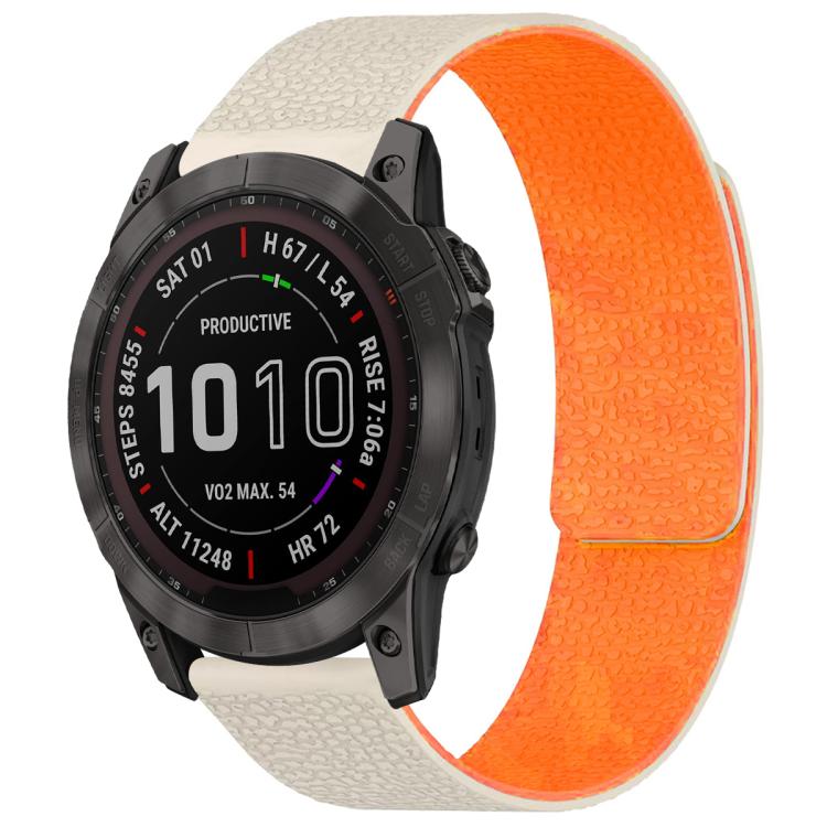 xDfind Litchi Texture Magnetic Silicone Watch Band, For Garmin Fenix 8/7X/6X/5X 26mm, For Garmin Fenix 8/7/6/5 22mm, For Garmin Fenix 8/7S/6S/5S 20mm, For Garmin Forerunner 45 / 45S / Swim 2 18mm