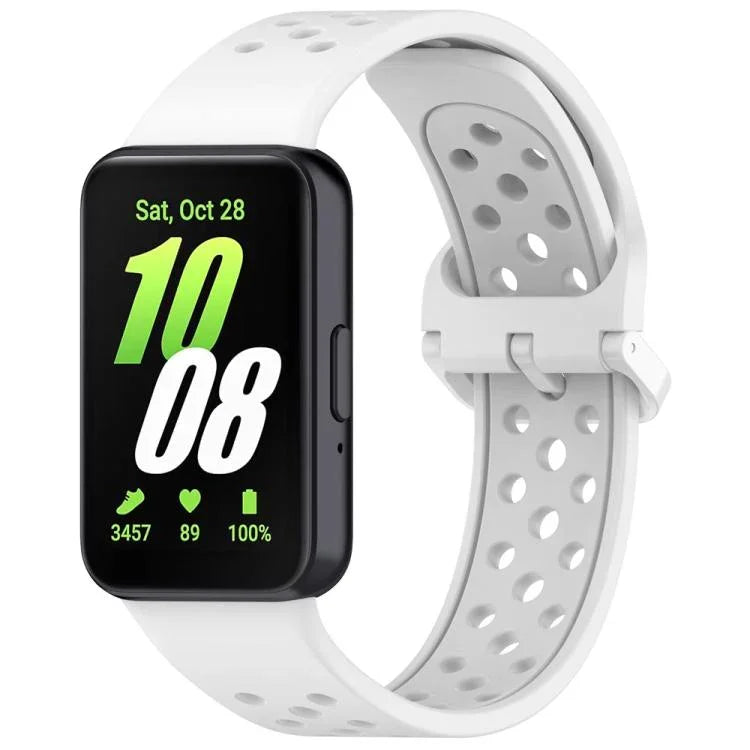 xDfind Buntes, atmungsaktives Silikon-Uhrenarmband mit Schnalle, einfarbig, für Samsung Galaxy Fit3