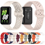 xDfind Colorful Buckle Solid Color Breathable Silicone Watch Band, For Samsung Galaxy Fit3