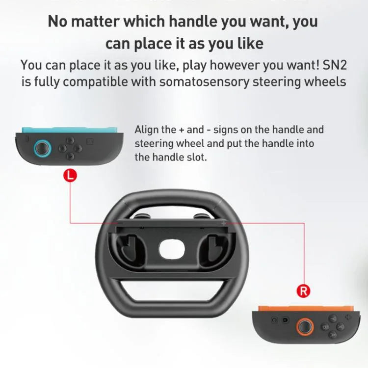 Für Nintendo Switch 2 Joy-Con 1 Paar iPlay HBS-2813 Controller Racing Einfaches Lenkrad