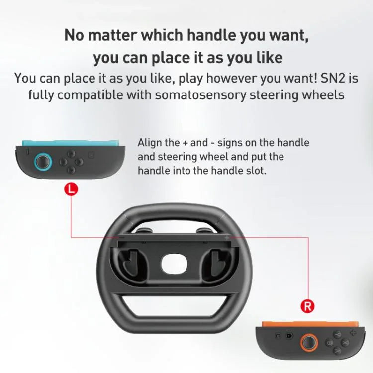 Für Nintendo Switch 2 Joy-Con 4 Stück iPlay HBS-2813-C Einfaches Rennlenkrad