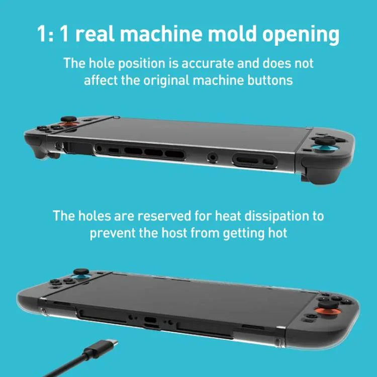 Für Nintendo Switch 2 iPlay HBS-2817 6-in-1 Controller transparente Schutzhülle