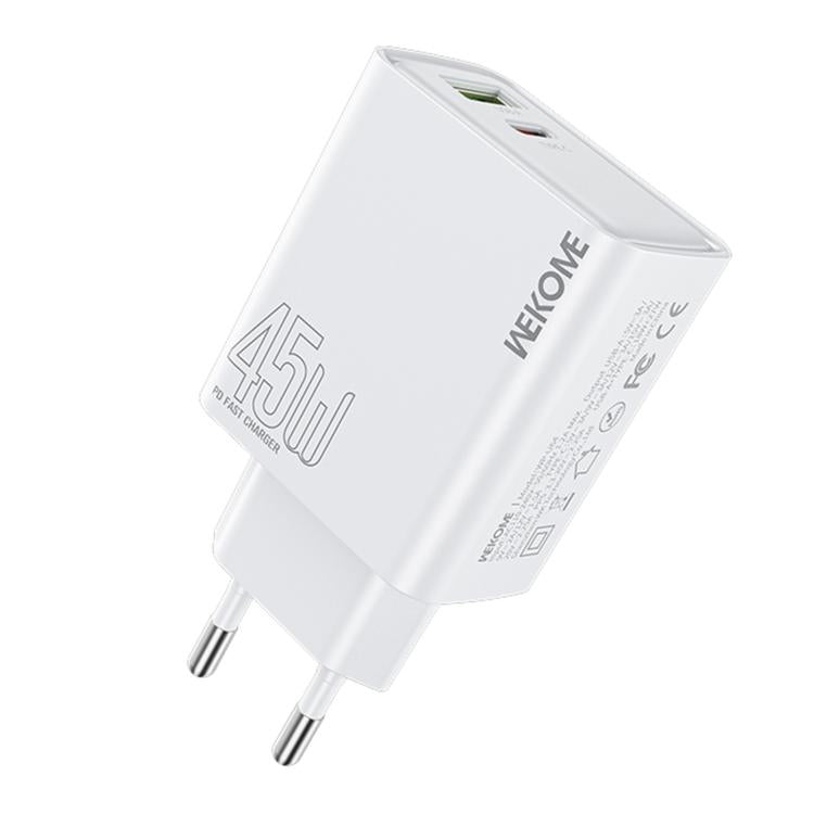 WK WP-U64 45W Kinkong Flash Charge USB+Type-C Port Schnellladegerät, EU-Stecker, UK-Stecker, US-Stecker