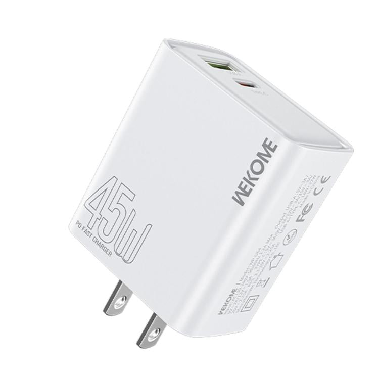 WK WP-U64 45W Kinkong Flash Charge USB+Type-C Port Schnellladegerät, EU-Stecker, UK-Stecker, US-Stecker