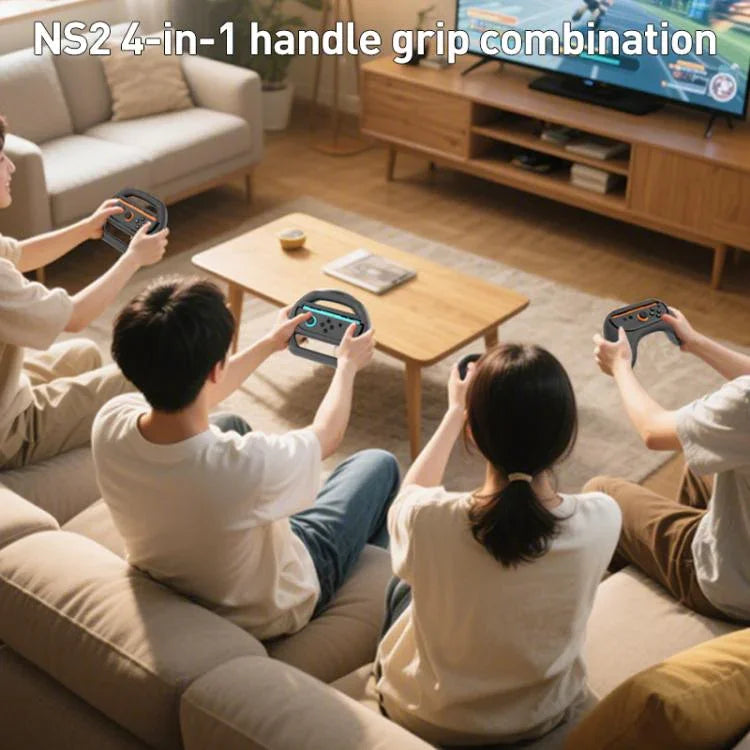 Für Nintendo Switch 2 iPlay HBS-2870 4-in-1 Controller Grip Lenkrad-Kombination