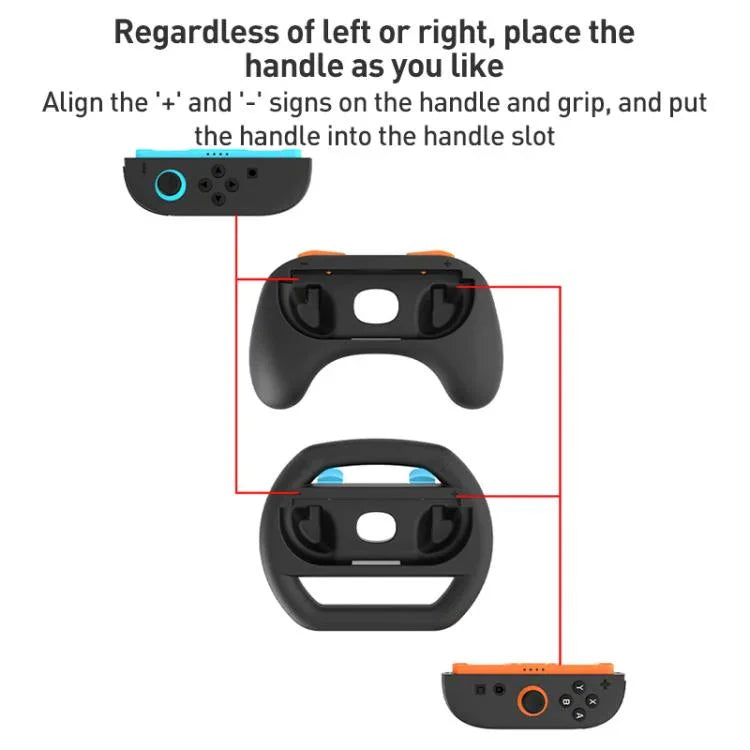 Für Nintendo Switch 2 iPlay HBS-2870 4-in-1 Controller Grip Lenkrad-Kombination