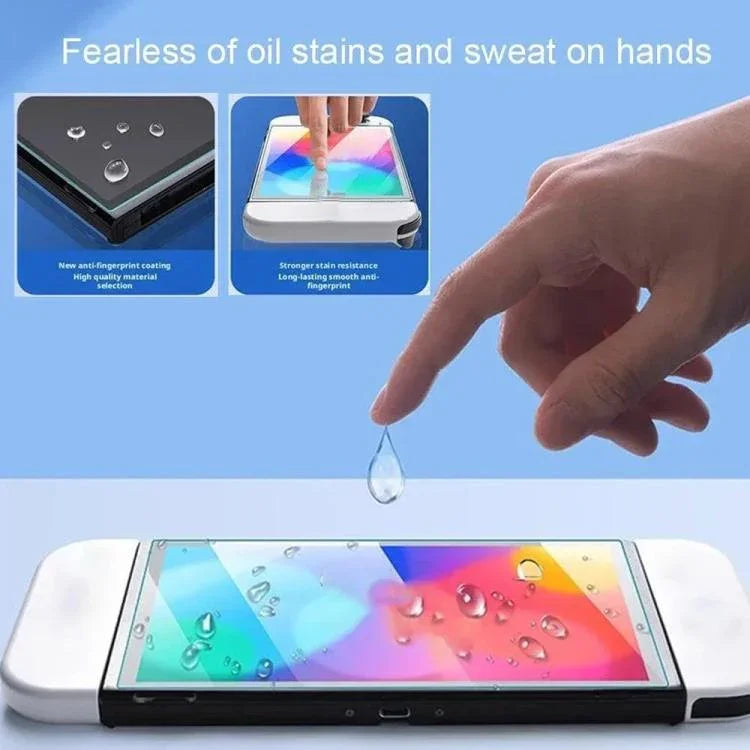 Staubfreies Lager HD Curved Edge Displayschutzfolie aus gehärtetem Glas, Für Nintendo Switch 2, Für Nintendo Switch OLED, Für Nintendo Switch