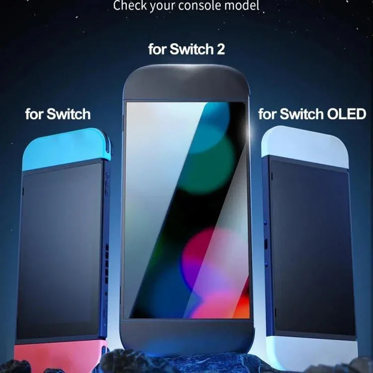 Staubfreies Lager HD Curved Edge Displayschutzfolie aus gehärtetem Glas, Für Nintendo Switch 2, Für Nintendo Switch OLED, Für Nintendo Switch